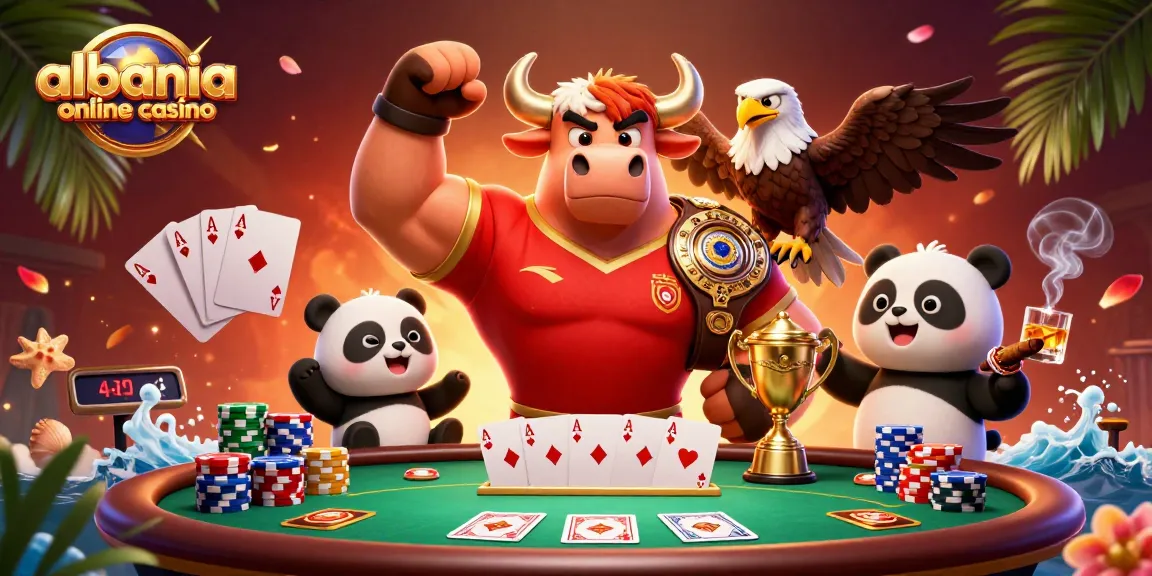 Engage with the action of albania online casino gaming with vibrant characters and dynamic game elements.