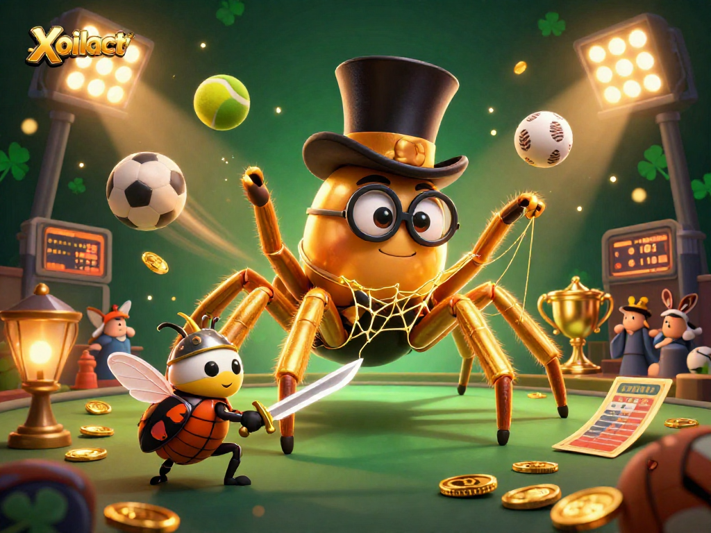 Xoilactv showcases a vibrant casino scene with dynamic elements and engaging characters in a thrilling gambling atmosphere.