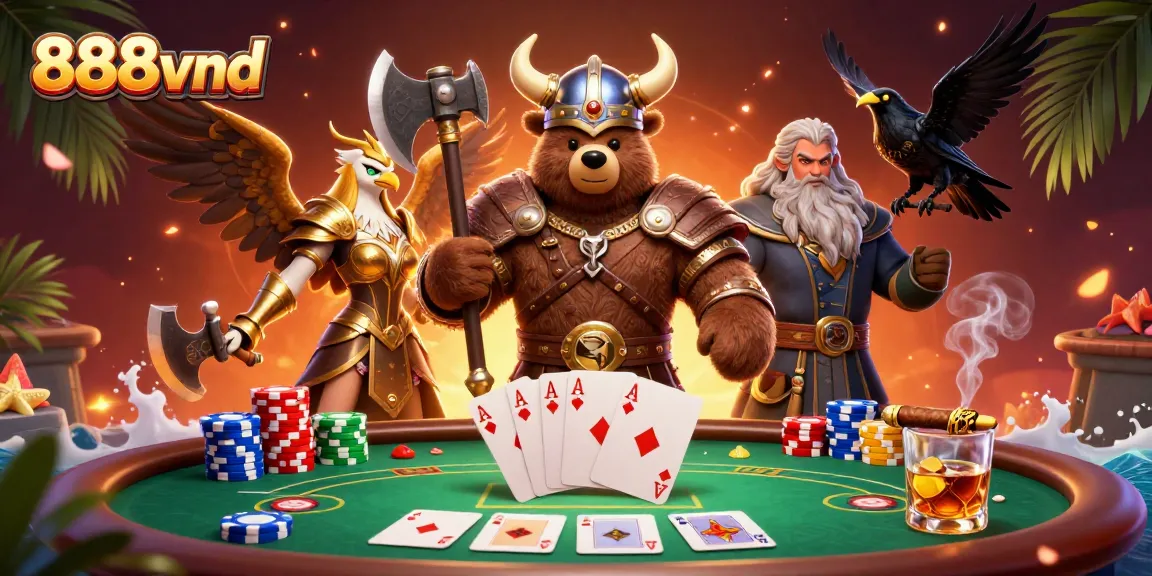 Experience thrilling poker action at 888vnd with unique characters and dynamic settings.