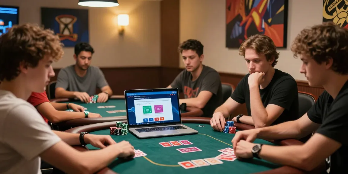 Exciting players at virtual poker game with Daftar Nagapoker registration displayed.