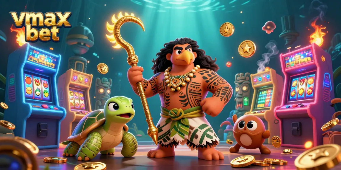 Engage in thrilling gameplay at vmax bet with vibrant casino elements and dynamic characters in action.