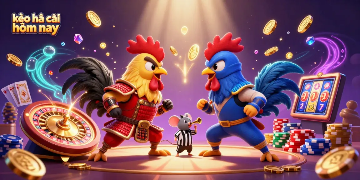Experience thrilling kèo nhà cái hôm nay with epic rooster battles and cascading gold coins.