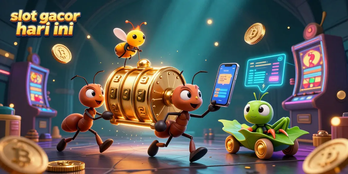 Experience the excitement of slot gacor hari ini with a thrilling 3D cartoon heist scene featuring dynamic characters and casino elements.