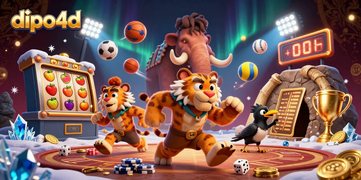 Experience thrilling wins with dipo4d at the lively prehistoric casino featuring dynamic characters and engaging game elements.