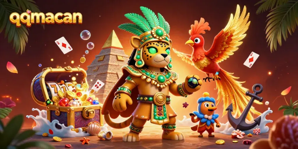Experience excitement with qqmacan as you encounter the vibrant Mayan setting and slot games.