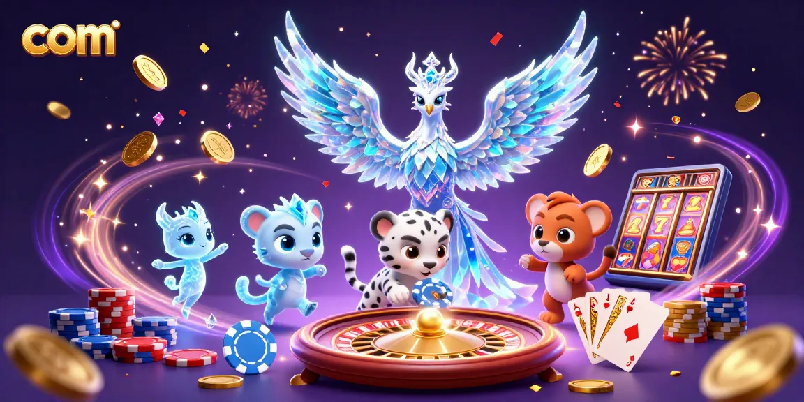 Experience winning thrills at com with ice phoenix, poker chips, and vibrant casino elements