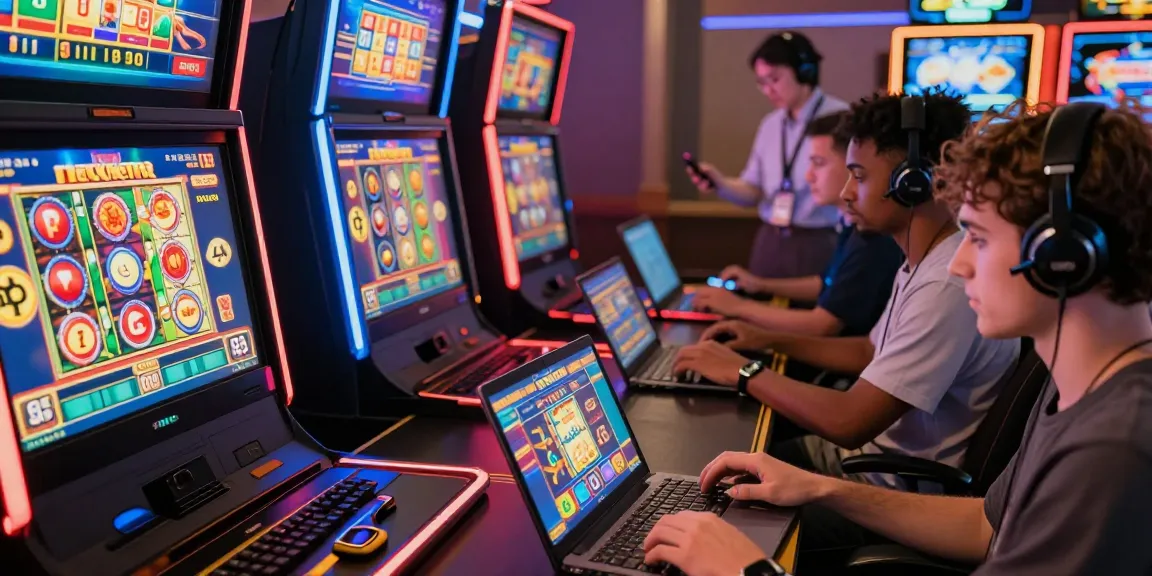 ngamenjitu online gaming environment with diverse players engaged in exciting lottery and slot games