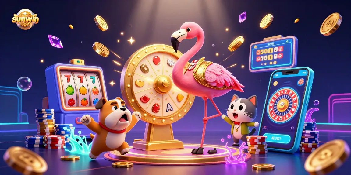 Engage in thrilling action at Sunwin with animated characters and exciting slot machines.
