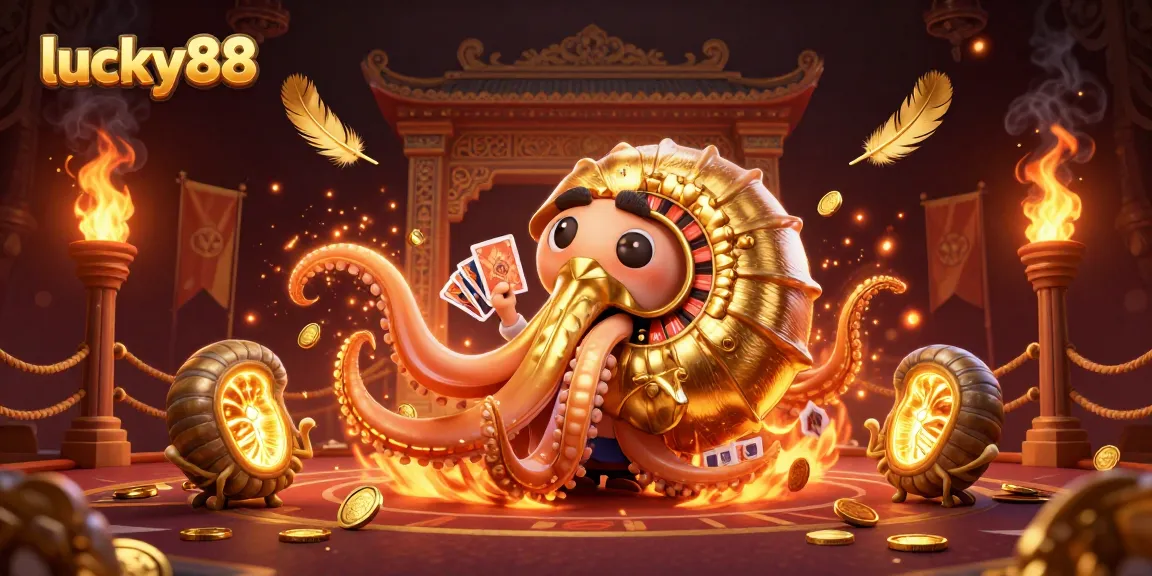 Win jackpots with the lucky88 slot's vibrant 3D casino scene featuring dynamic elements.