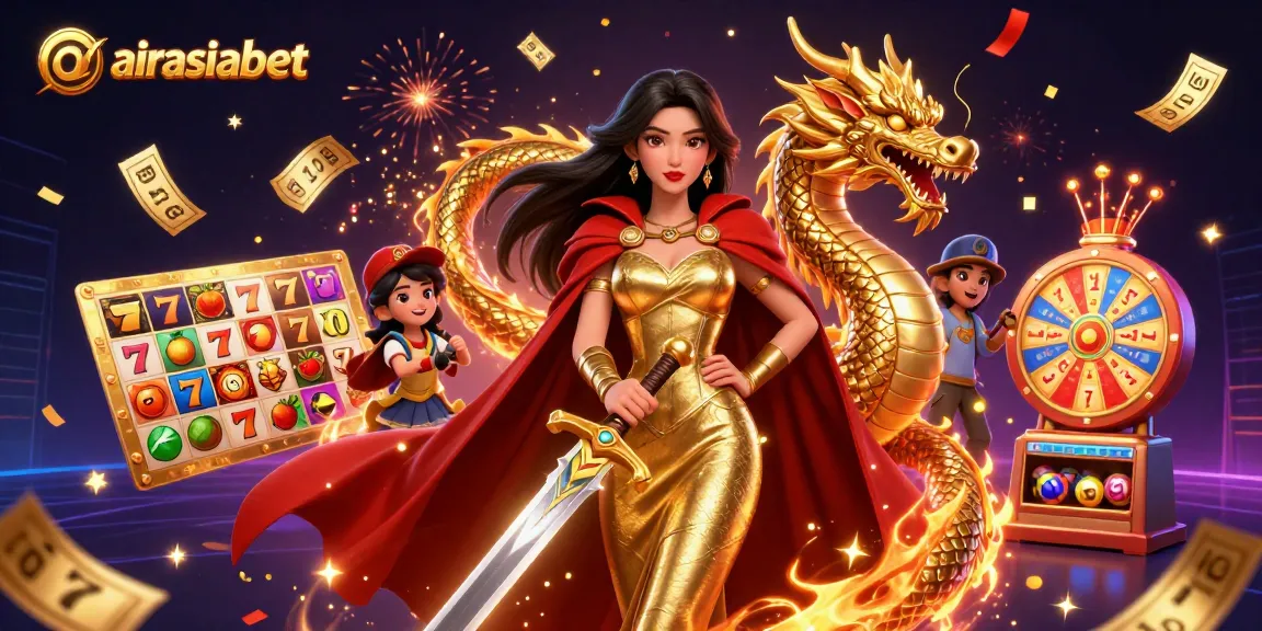 AirasiaBet captivates players with slot reels dancing amidst vibrant, fun elements for thrilling wins.
