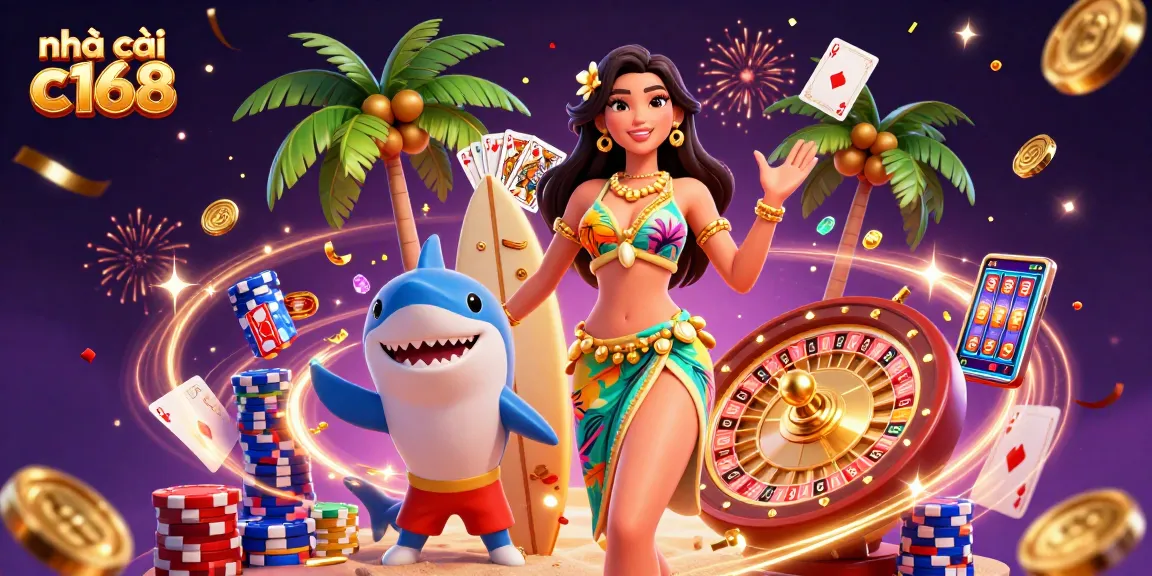 Enjoy thrilling gaming at nhà cái c168 with vibrant casino elements and lucky charms