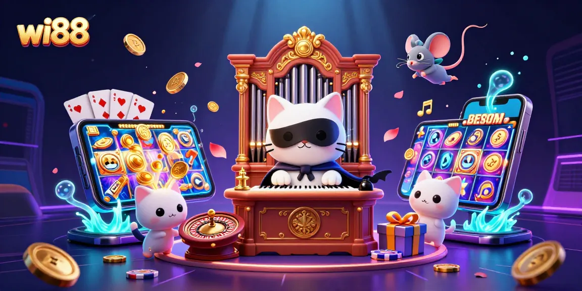 Experience excitement at wi88 with a thrilling gaming scene showcasing vibrant casino elements.
