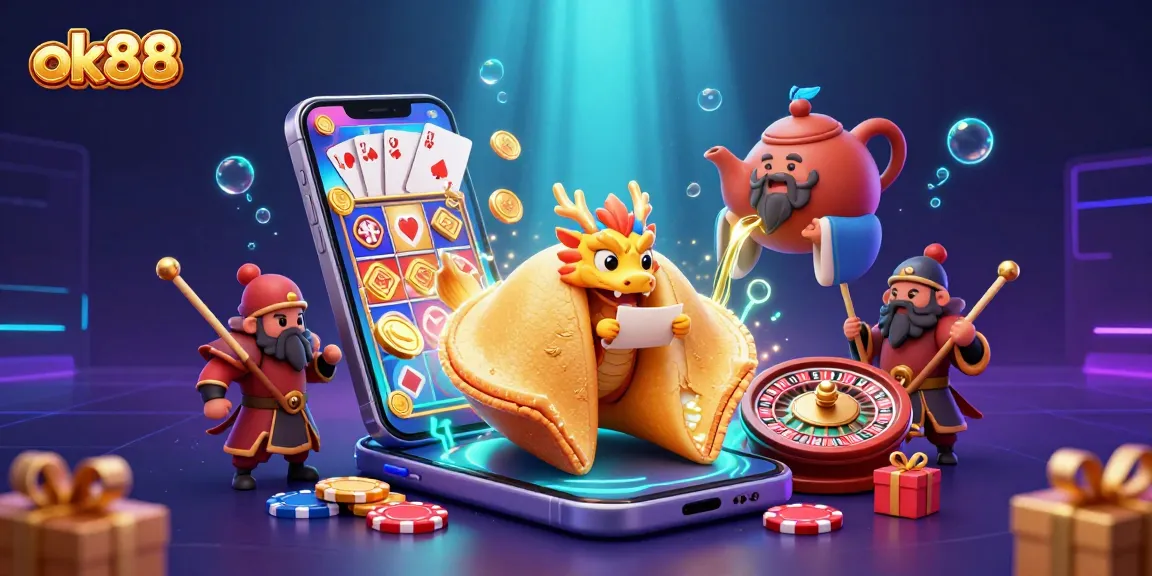 Engage in gameplay with ok88 as you discover winning strategies through an animated casino scene.