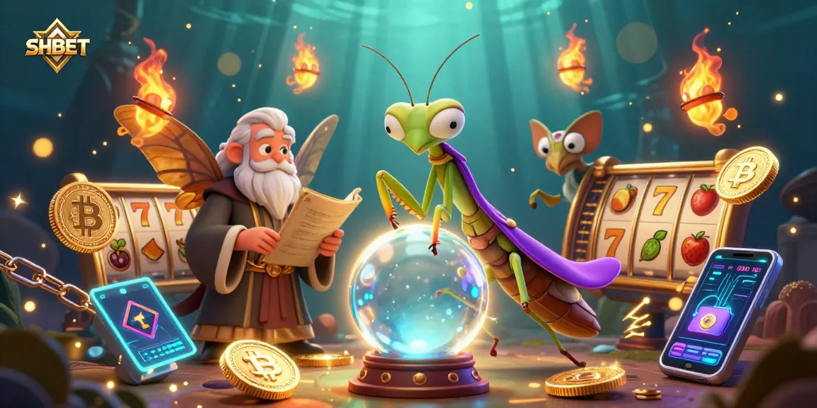 Play at SHBET casino with enchanting scenes of fortune-telling and dynamic slot reels.