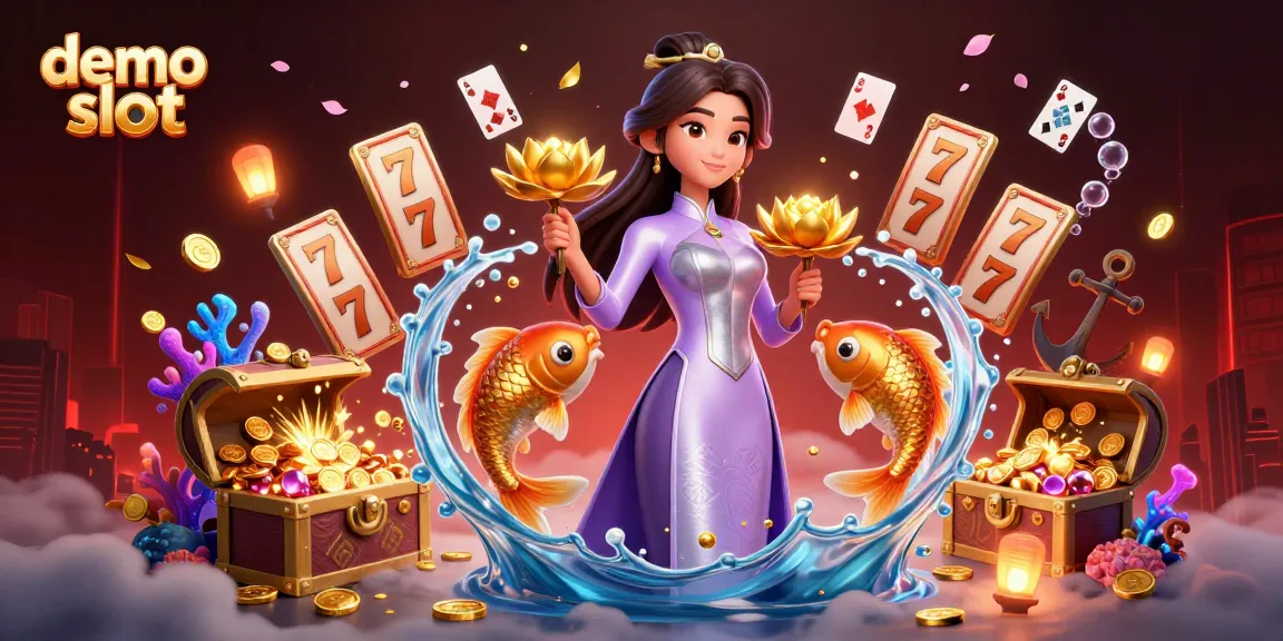 Play engaging demo slot games featuring vibrant characters and dynamic casino elements.