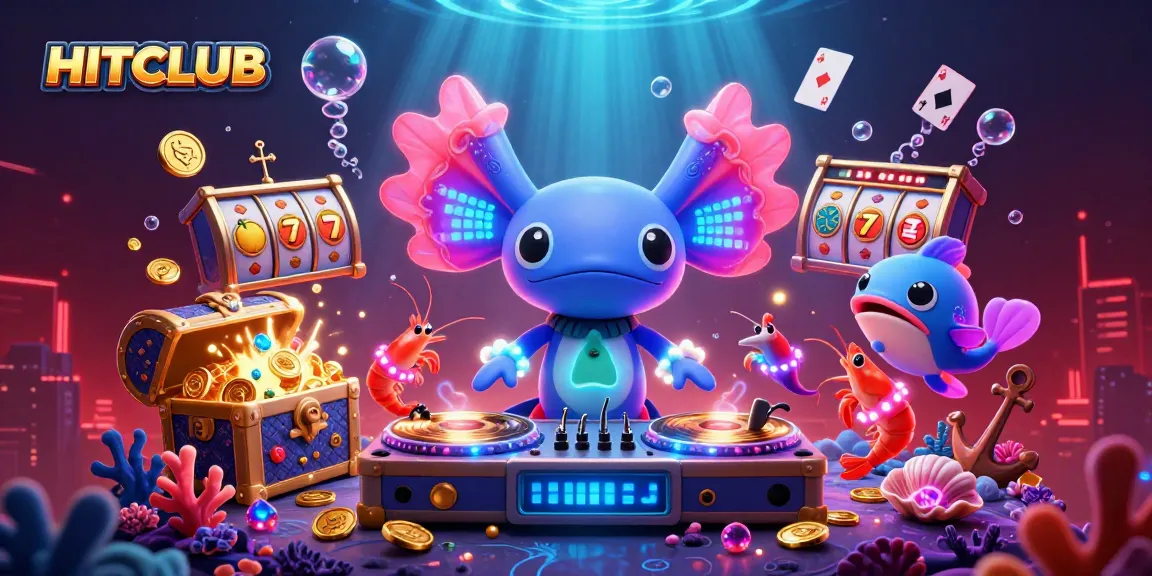 Experience HITCLUB's vibrant slots world featuring neon characters and dynamic gaming action.