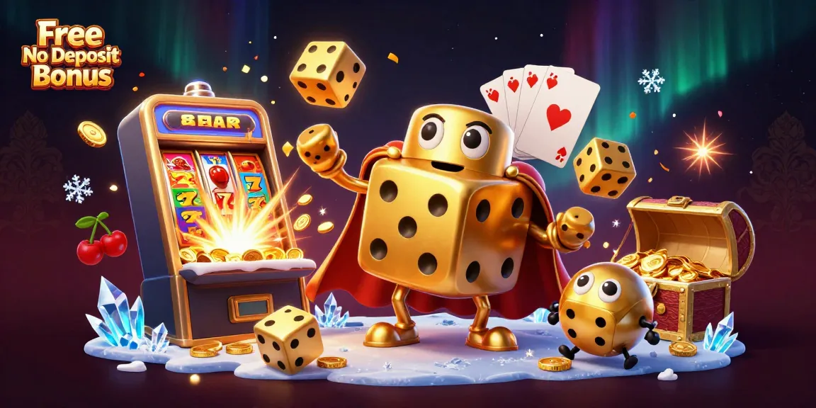 Experience the thrill of Free No Deposit Bonus offers with a vibrant 3D casino scene.
