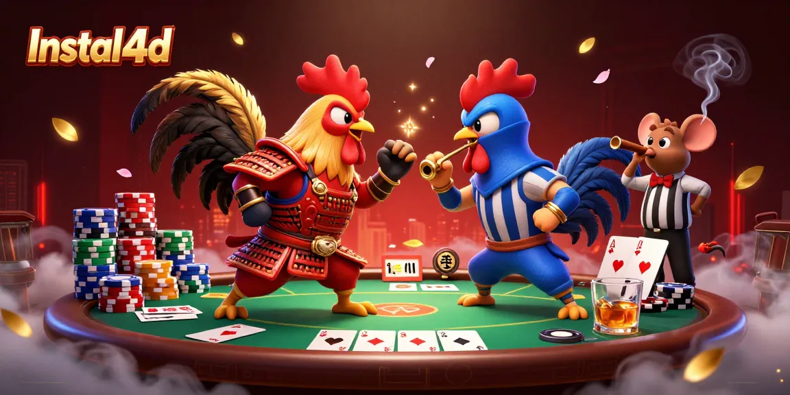 Instal4d roosters face off amid poker excitement in a dynamic gambling scene