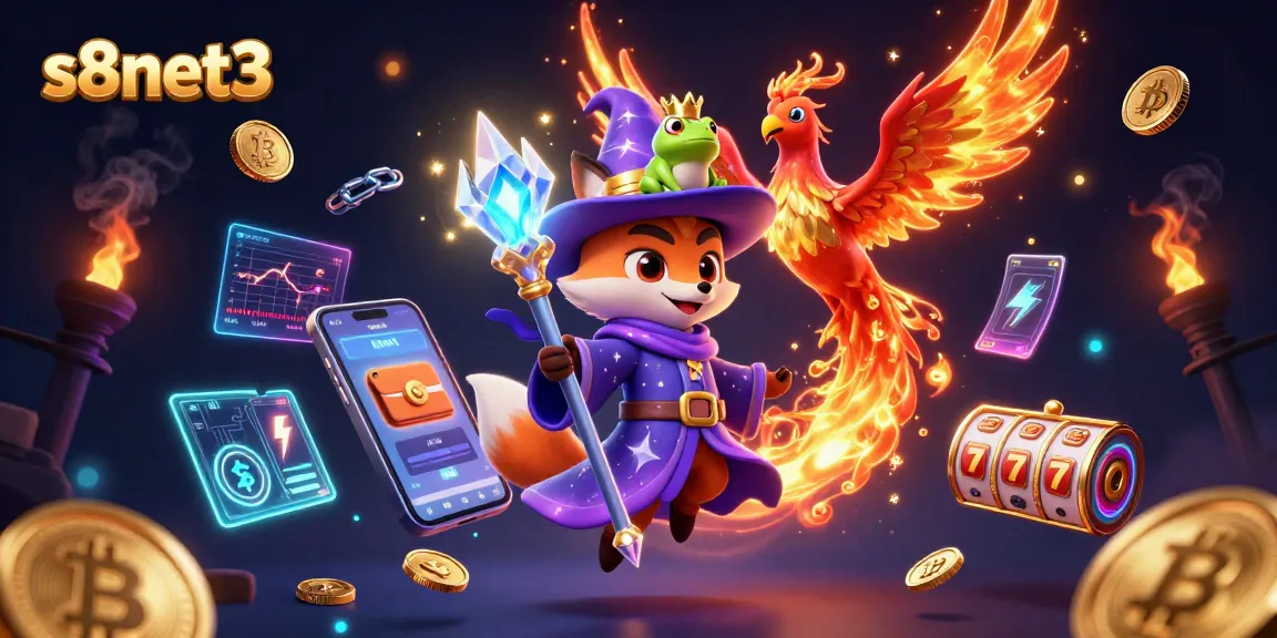Experience thrilling slots and jackpots with s8net3's enchanting wizard fox and phoenix duo.
