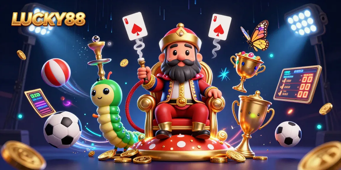 Engage in thrilling gaming adventures at LUCKY88 with a vibrant 3D scene capturing dynamic action.