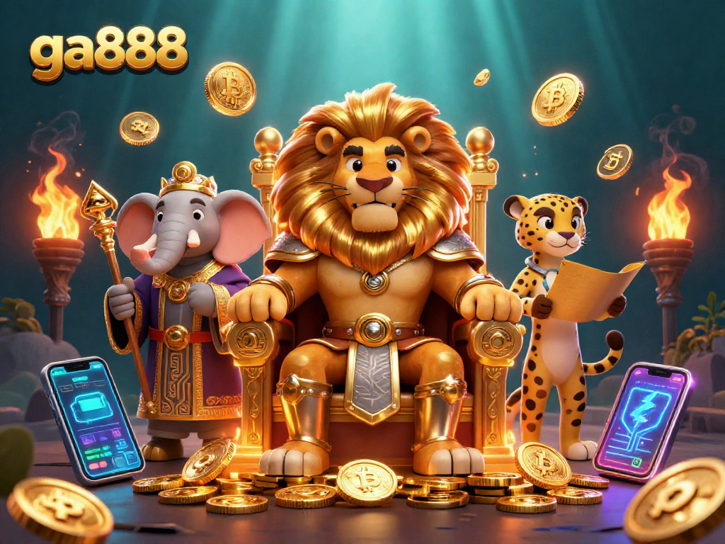 Experience thrilling gameplay with ga888 amidst vibrant 3D characters in a dynamic casino scene.