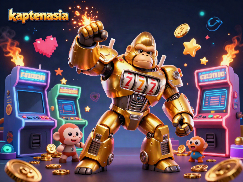 KAPTENASIA menyediakan platform permainan online dengan akses cepat dan stabil, diramaikan oleh mecha emas dan simbol slot.