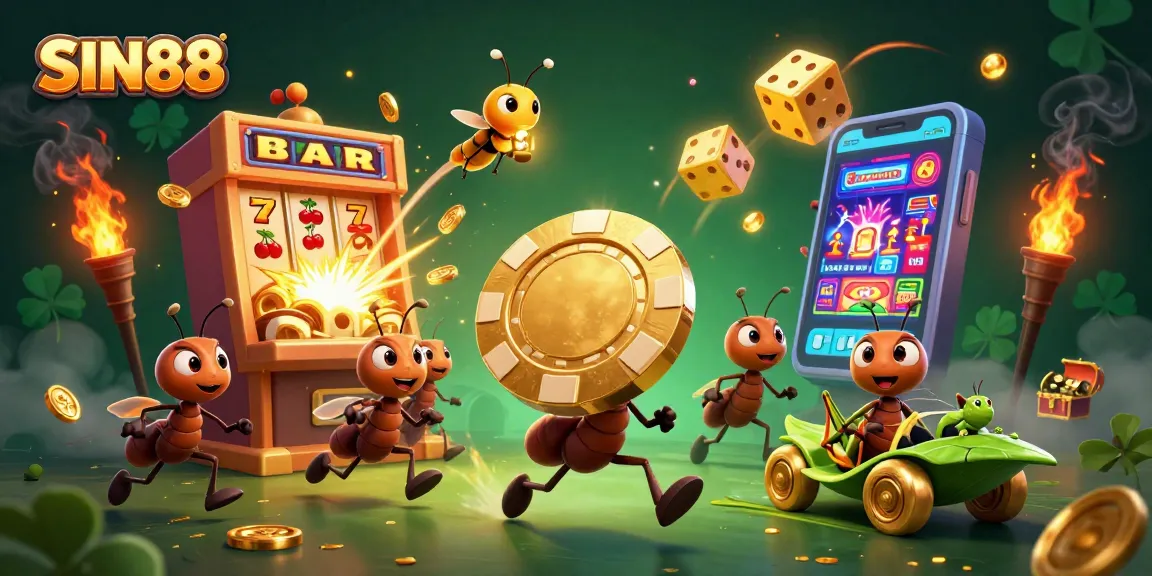 Join the SIN88 adventure with cartoon ants in a thrilling casino heist for big wins.