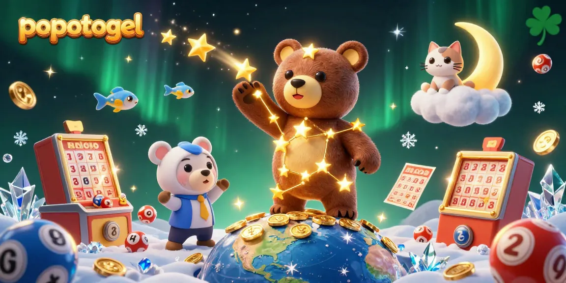 Experience the thrill of lottery gaming with popotogel, featuring vibrant characters and elements.