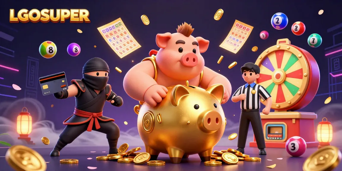 Experience thrilling moments at LGOSUPER with dynamic gaming elements and lively characters in a vibrant casino scene.