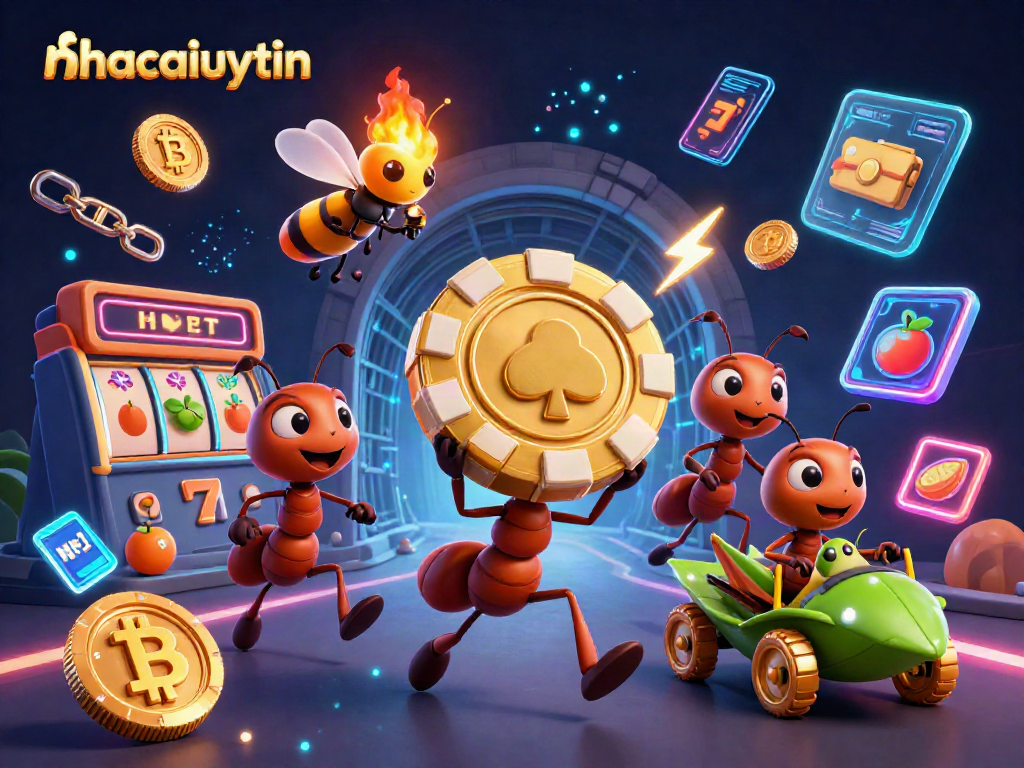 Join the excitement of nhacaiuytin as cartoon ants run a casino heist-themed adventure.