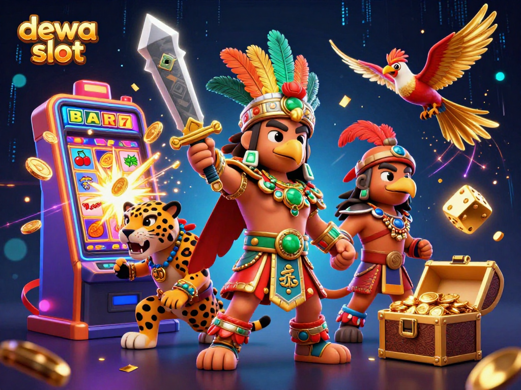Spin the dewa slot and witness a jackpot explosion of coins, light, and vibrant characters!