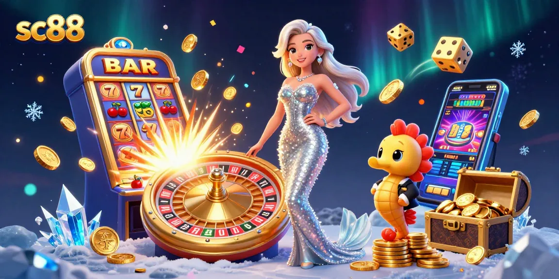 Experience thrilling gameplay with SC88's immersive 3D casino illustration showcasing interactive elements.