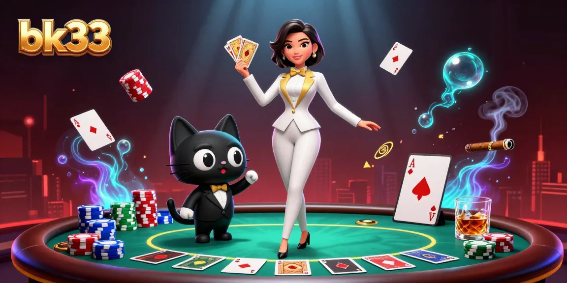 Experience thrilling wins with bk33 at this vibrant live casino scene featuring card games and festive atmosphere.