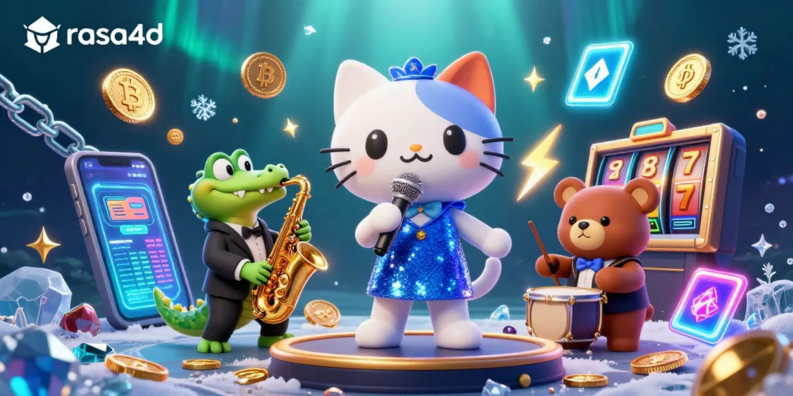 Menghadirkan suasana kasino yang kaya dengan rasa4d, di mana kucing penyanyi jazz dan teman-temannya beraksi di panggung kasino.