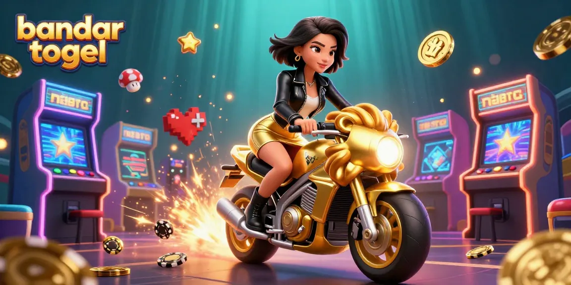 Master online gaming with bandar togel while enjoying vibrant arcade elements in an epic digital scene.