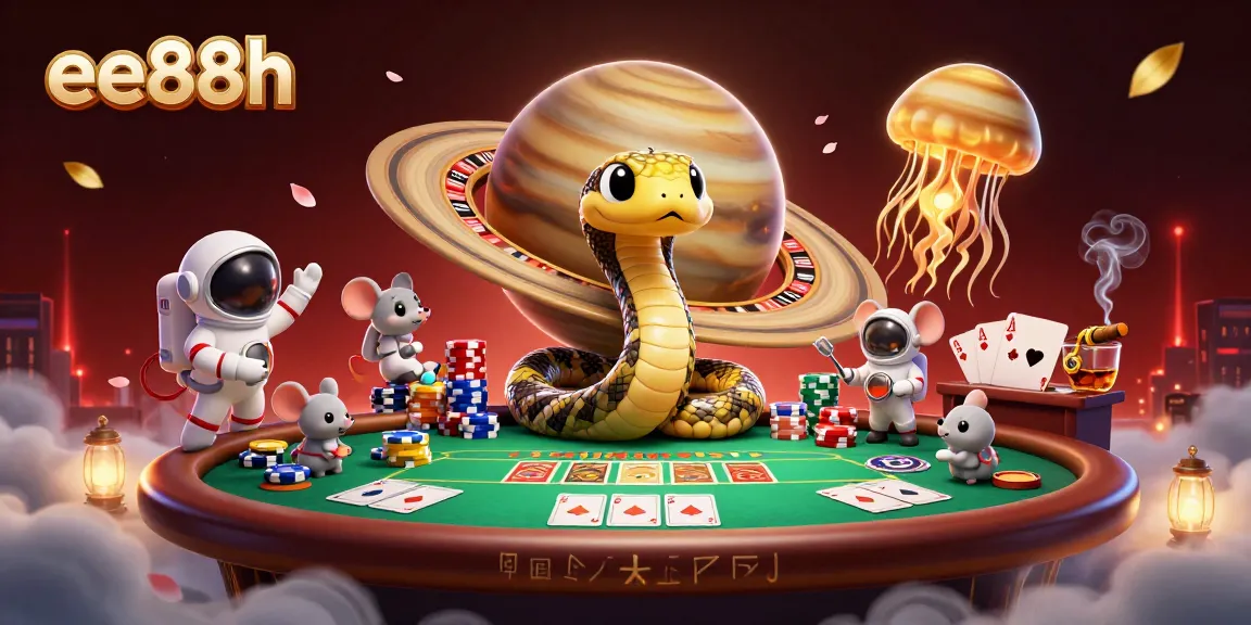 Experience thrilling bets with ee88h as tiny astronaut mice wager on Saturn's roulette rings.