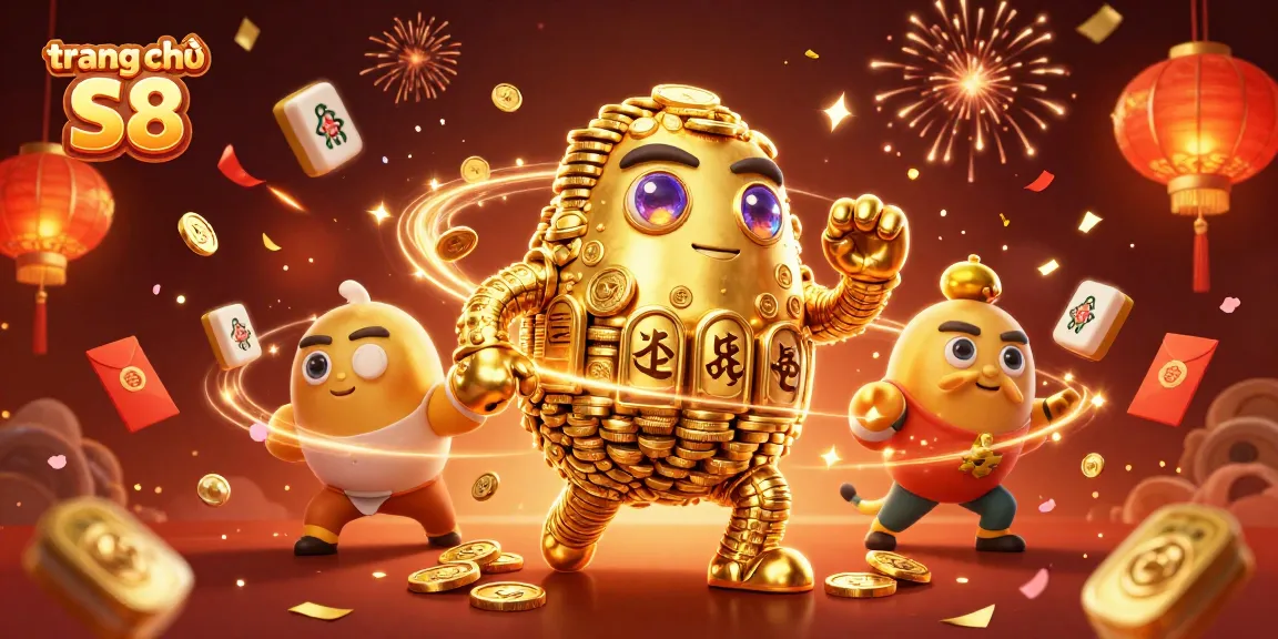 Engage in thrilling gaming adventures on trang chủ S8 with dynamic golden golem surrounded by vibrant casino elements.