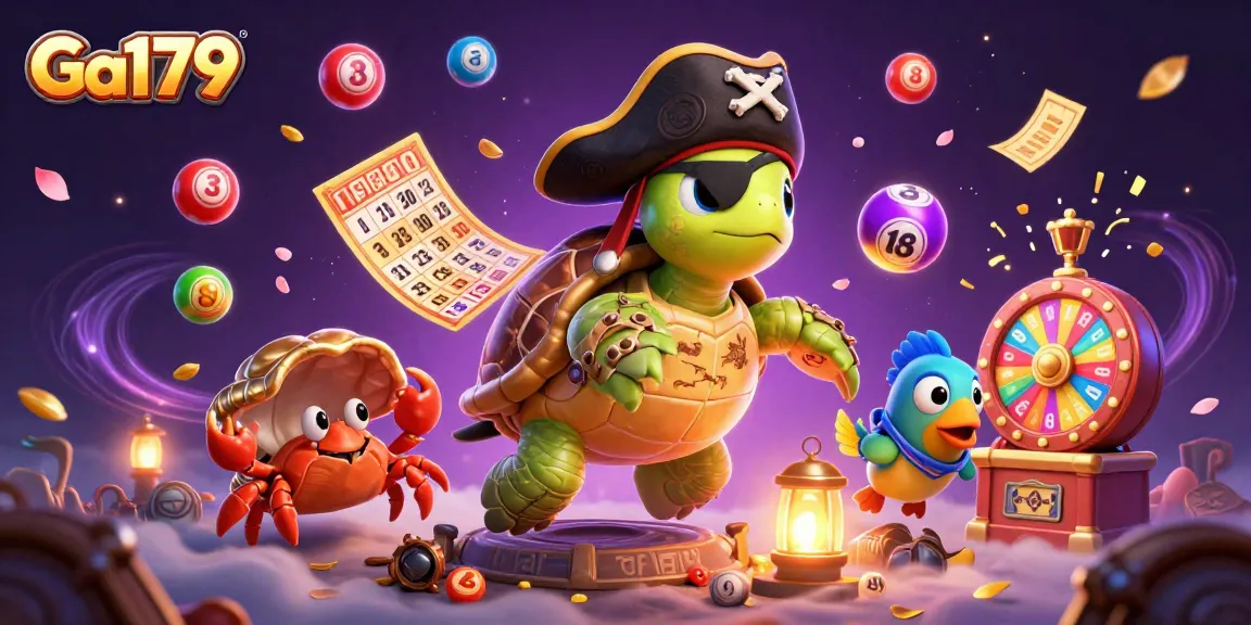 Spin and win with Ga179 in a vibrant, engaging lottery-themed 3D illustration.