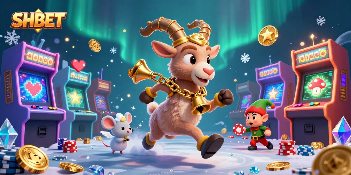 Playing exciting games at SHBET casino with festive characters and vibrant action.