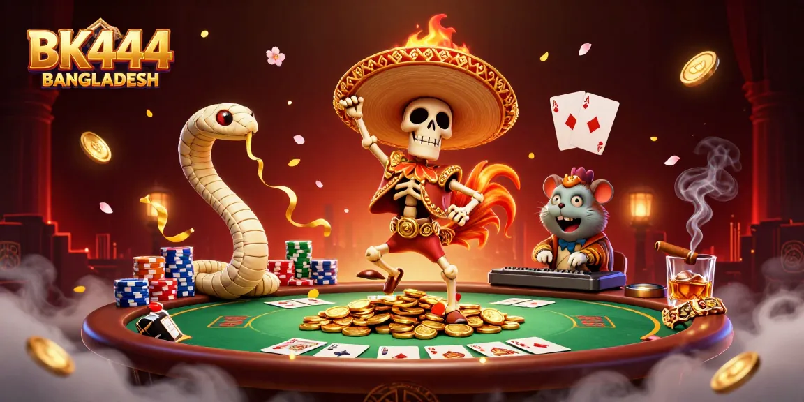 Experience the excitement of BK444 BANGLADESH with engaging casino scenes filled with vibrant action.