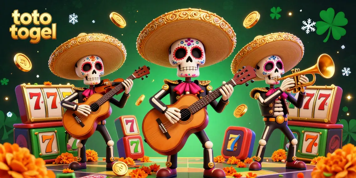 Engage in thrilling toto togel action with a vibrant mariachi band and dynamic casino elements.