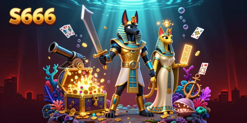 S666 brings thrilling gaming experience with vibrant Egyptian theme and magical elements.