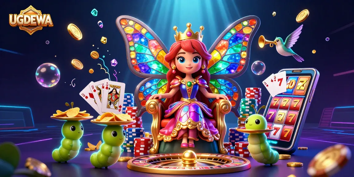 Experience thrilling gameplay with UGDEWA, featuring vibrant slot machines and dazzling golden prizes.