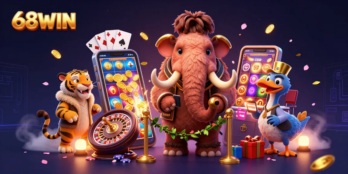 Experience top casino thrills with 68WIN through vibrant slot games and engaging characters.