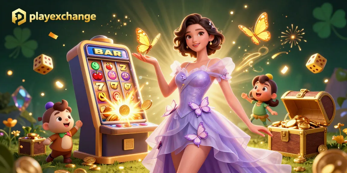 Experience playexchange with stunning casino-themed illustration showcasing vibrant games and energy.