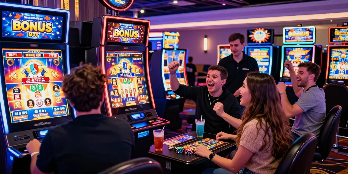 Players enjoying Bonus Buy slots at https://eliotsociety.org.uk/ casino, celebrating instant access to thrilling bonus rounds.