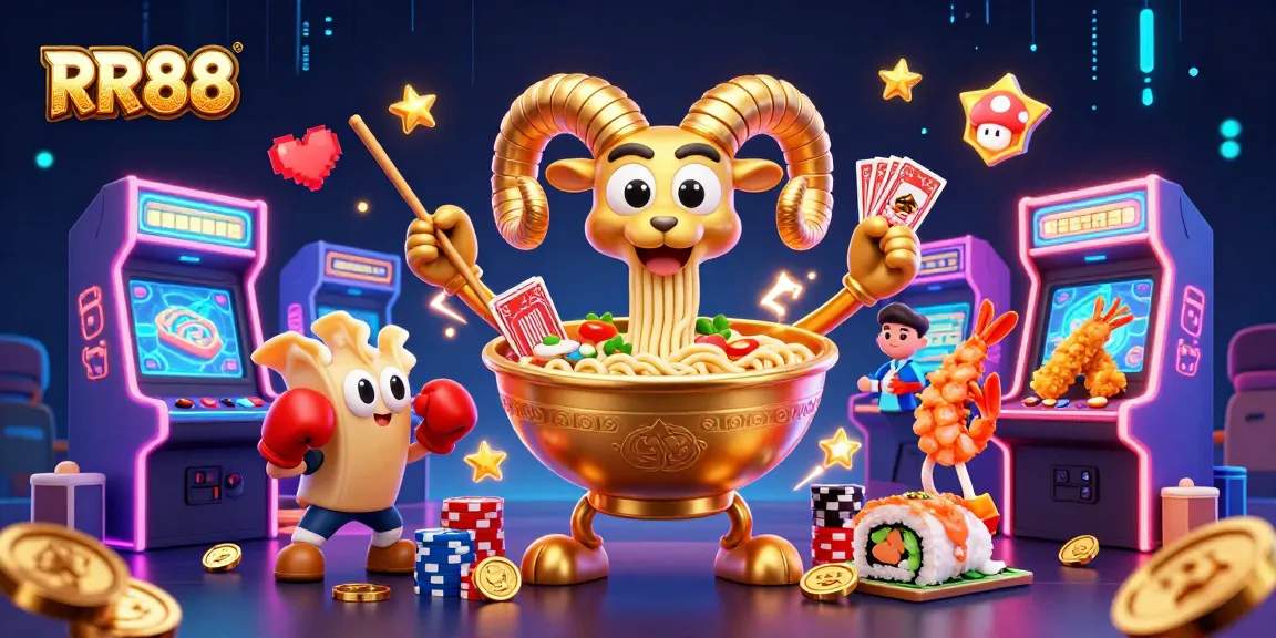 RR88 offers exciting online gambling action with vibrant, cartoon-style casino characters and gaming elements.