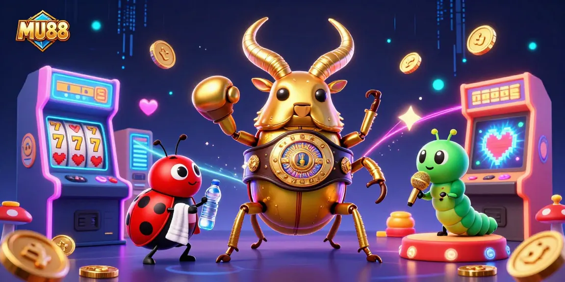 Spin the reels at MU88's fantastic slots with breathtaking visuals and vibrant characters illustrating a 3D carnival.