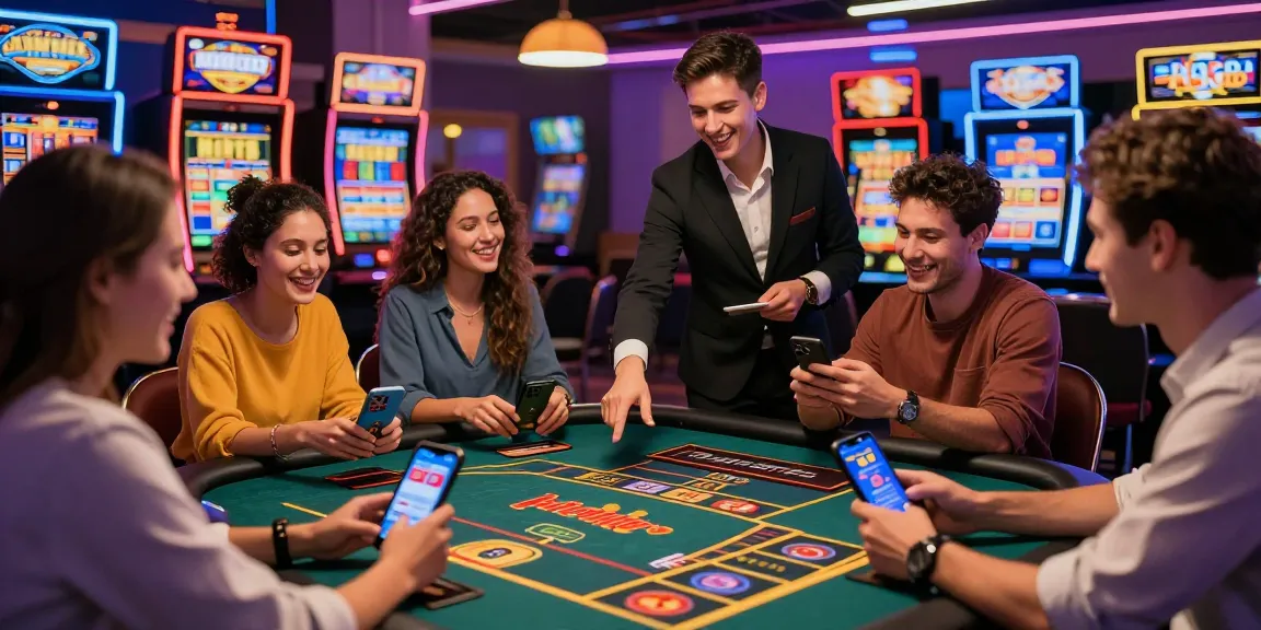 Group enjoying the Best Gaming Platform with friends at a vibrant casino table.