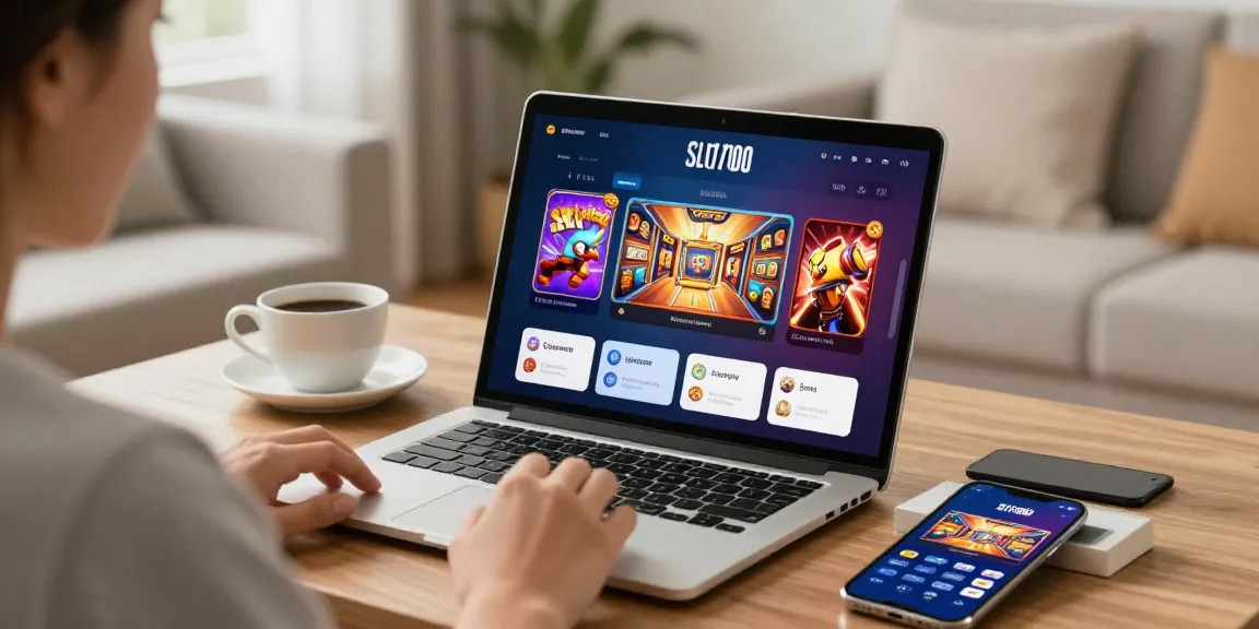 Experience seamless gaming with slot7000 app interface on a smartphone in a cozy living space.